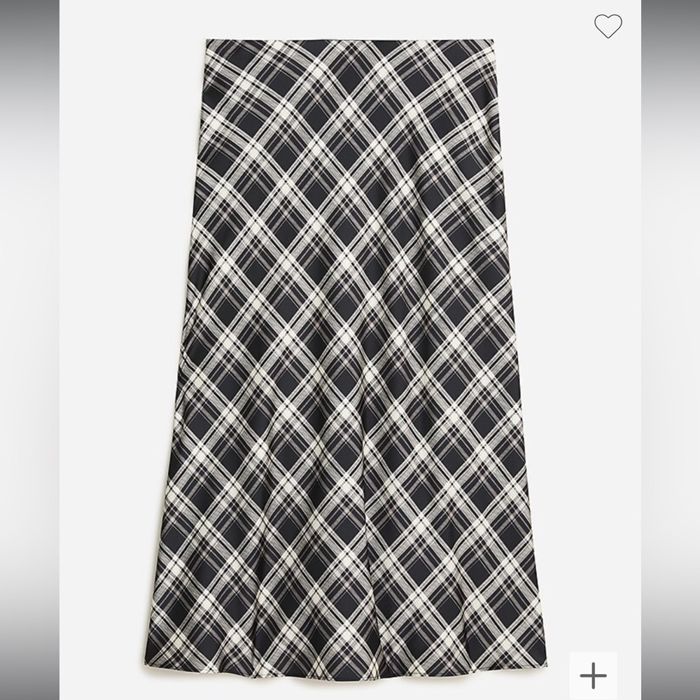 JCrew Gwyneth Slip Skirt in Berkshire Plaid size XXL